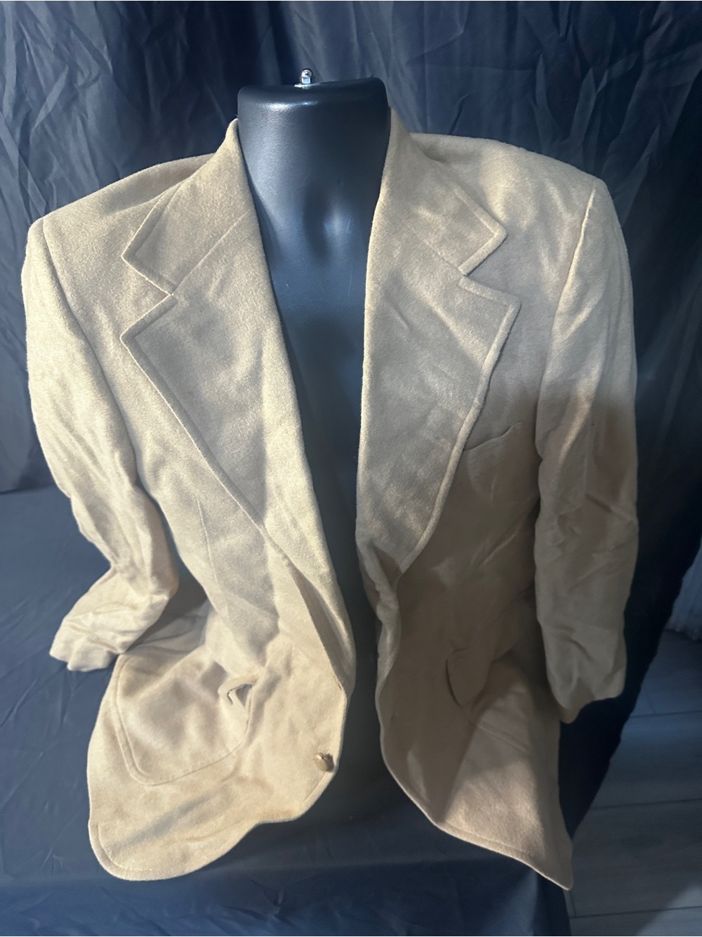 Vintage men’s camel hair jacket-size L-#645